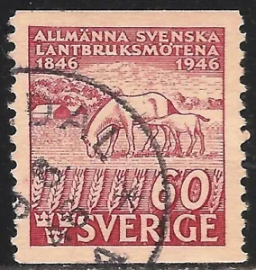 Sweden #375 (A87) VF USED - 1946 60o Mare and Colt - Picture 1 of 1