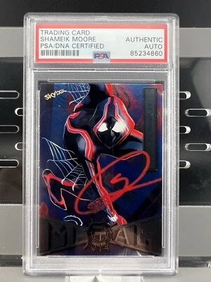 Skybox Marvel Metal Universe Spider-Man #52 Shameik Moore Auto Signed PSA Verif - Image 1 of 4