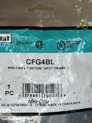 Panduit CFG4BL Mini-Com 4 Posições Quadro GFCI C NOVO - Imagem 1 de 4