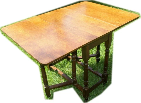 ANTIQUE BRITISH OAK COTTAGE APARTMENT DROP LEAF SIDE KITCHEN OCCASIONAL TABLE Cover