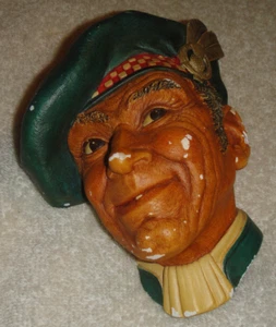 Figura vintage Bossons cabeza de tiza escocesa 1962 marcas realistas H Bossons - Imagen 1 de 12