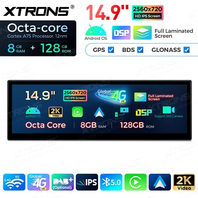 14,9" Android 14 8G+128G Autoradio für BMW E90 E91 E92 E93 M3 CIC LTE 4G CarPlay - Bild 1 von 4