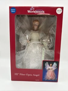 2004 Weihnachtsmann Werkbank Winterromantik 12" Glasfaser Engel 727-1596 NEU - Bild 1 von 10