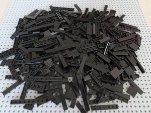 Lego 200 x carreaux tuiles 1x 1x2 1x3 1x4 1x6 1x8 2x2 noir d'occasion Produit B - Photo 1/2