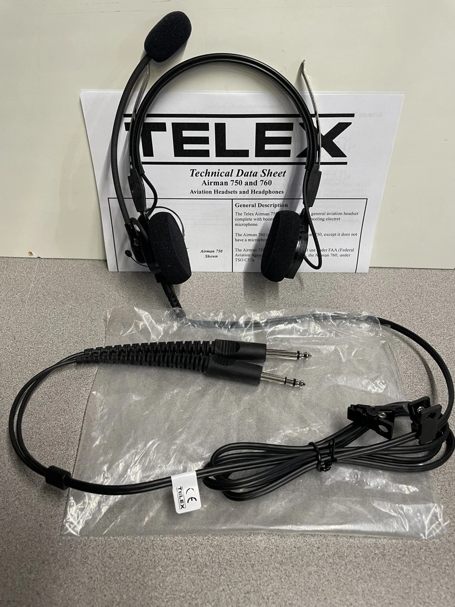 Telex Airman 750 Aviation Headset 2day Delivery for sale online | eBay