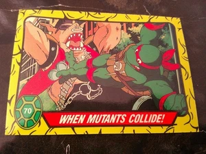 Topps Teenage Mutant Ninja Turtles 1989 ¡Cuando los mutantes chocan! #70 - Imagen 1 de 2