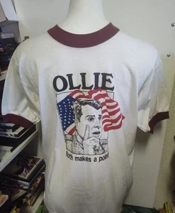 RARE 1987 RINGER SOFFEE T SHIRT SINGLE STITCHED LT COL OLIVER NORTH VISALIA CA - Picture 1 of 8