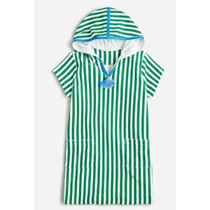 J Crew crewcuts Girls Hooded Towel Tunic 12 NWT Cover Up Swim Green BX205 J.Crew - Picture 1 of 4