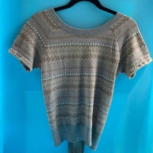 Marc by Marc Jacobs Crew Neck Criss Cross Tie Back Janet Jacquard Sweater Size S - Picture 1 of 8