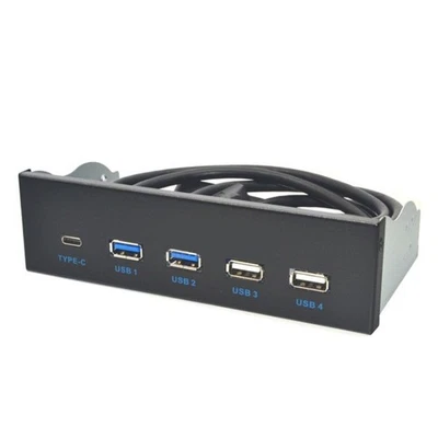 5,25 Zoll USB3.1 Gen2 Front Panel USB Hub 2 Ports USB3.0 + 2 Ports USB2.0 + 12967 - Bild 1 von 4