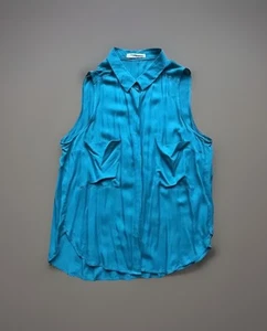 Bershka sleeveless Blouse With Pockets turqouise Medium - Picture 1 of 5