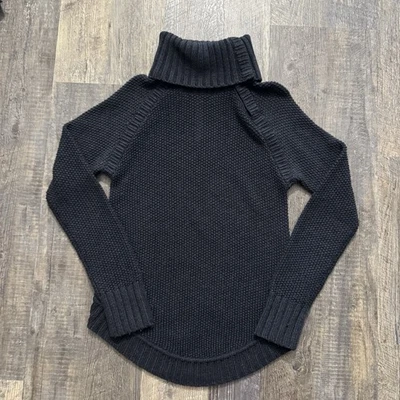 Suéter Lululemon Passage To Prana Lana Merino Pullover Cuello A Presión Negro Talla 4 Foto 1 de 4