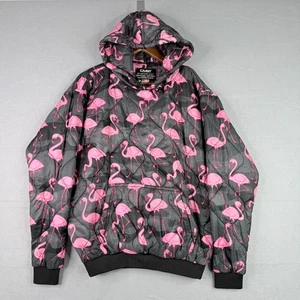Combat Iron Apparel Official Woobie Puffer Hoodie Men Small Black Pink Flamingos - Bild 1 von 10