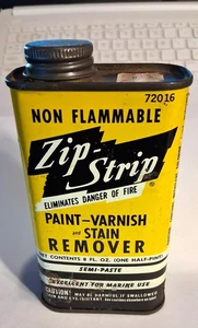 VINTAGE USA TIN ZIP STRIP CAN 72016 STAR BRONZE COMPANY ALLIANCE, OHIO - Picture 1 of 8