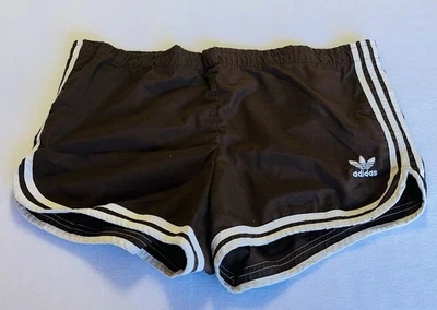 Pantalones Cortos Adidas De Colección Años 80 3 Rayas Trifolio Grande 38-40 Marrón Hecho en EE. UU. Foto 1 de 4
