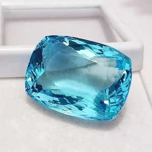 Impresionante piedra preciosa suelta corte cojín aguamarina azul océano 92,36 quilates - Imagen 1 de 5