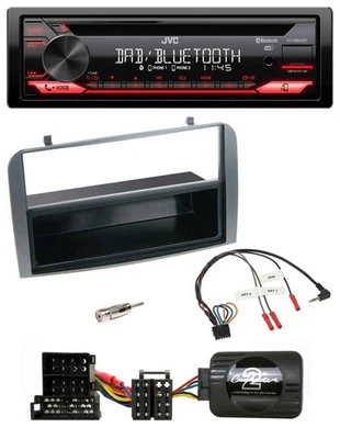 JVC CD DAB USB Bluetooth Lenkrad Autoradio für Alfa 147 GT anthrazit Ablage - Bild 1 von 4