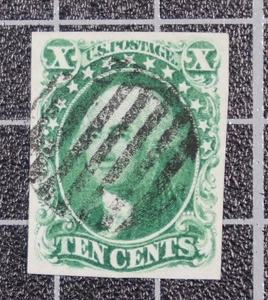 Scott 15 10 Cents Washington Used PSE Cert Grade 85 - SCV $200.00 - Picture 1 of 4