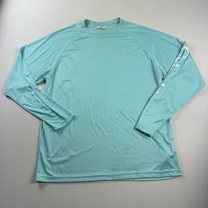 COLUMBIA PFG Terminal Tackle Long Sleeve Fishing Shirt Mens Large Blue - Picture 1 of 11