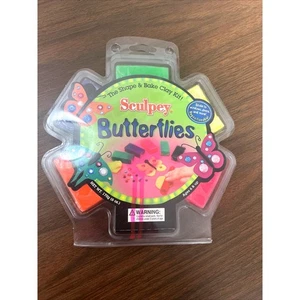 Shape & Bake Clay Kit Sculpey Butterflies Repositionable! Six Bar NOS Vintage - Picture 1 of 12