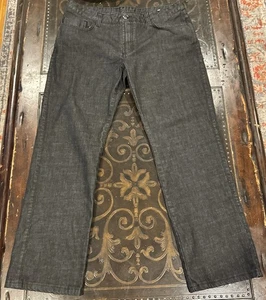 Versace Collection Men’s Gray Black Heathered Weave Denim Designer Slim Jeans 38 - Picture 1 of 14