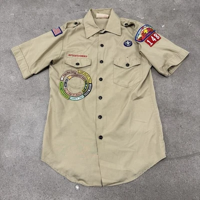 Camisa Uniforme BSA Boy Scout Adulto Hombre Caqui Arizona Parches Pequeños Foto 1 de 4
