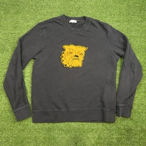 Sandro Bulldog Crewneck Sweatshirt Navy Small Men’s Patch  - Picture 1 of 5