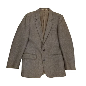 VTG 60s Tweed Wool Blazer M 40R Brown Sportcoat Suit Jacket Mod 1960s - Picture 1 of 8