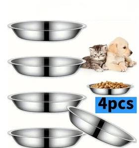 4er Set Edelstahl Futterschale Wasserschale Futternapf Katzennapf - Bild 1 von 14
