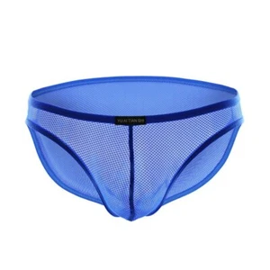 3Pack Low Waist Panties Sexy Mesh Breathable Underwearsgay Man Underwear Briefs - Picture 1 of 16