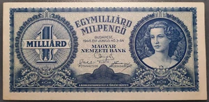 HUNGRIA HUNGARY 1 MILLIARD PENGO 1946 P131 SC- - Imagen 1 de 2