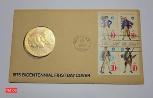 1975 BICENTENNIAL FIRST DAY COVER AMERICAN REVOLUTION PAUL REVERE MEDAL TM109 - Picture 1 of 4