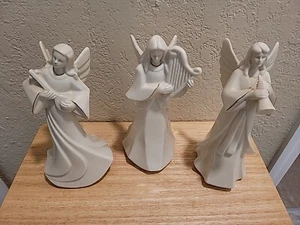 Mikasa Heilige Nacht Krippe 3 Engel Figuren weiß feines Porzellan KT421/996 XMAS - Bild 1 von 11