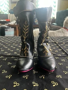 Disney frozen size 9 10 dress up Anna boots shoes - Picture 1 of 6