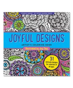 New Joy Ting Adult Coloring Book Joyful Designs 31 Stress Relieving Design - Picture 1 of 2