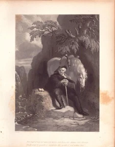 1855 Druck einer Radierung von JOHN SARTAIN nach einem Gemälde von PARKER - Bild 1 von 1