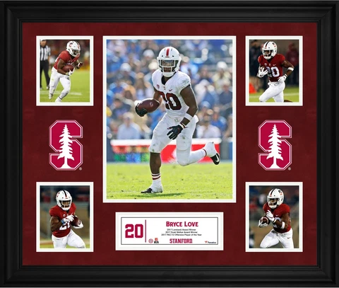 Bryce Love Stanford Cardinal Framed 23" x 27" 5-Photo Collage Cover