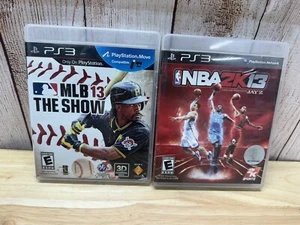PS3 LOT NBA 13 2K13 and MLB 13 'The Show' Sony PlayStation 3 Jay-Z CIB Manual - Picture 1 of 4