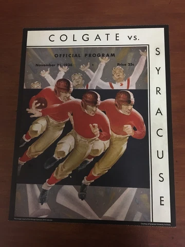 1937 Syracuse Orange Vintage Football Poster  - Great For Framing Cover