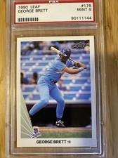 1990 Leaf #178 GEORGE BRETT Kansas City Royals PSA 9 Mint