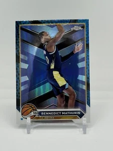 2023-24 Topps Chrome #76 Benedict Mathurin Blue Basketball Refractor Pacers - Picture 1 of 2
