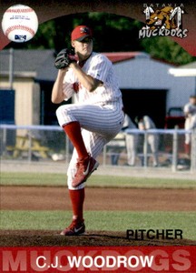 2003 Batavia Muckdogs Team Issue #32 C.J. Woodrow Plymouth Minnesota MN Card