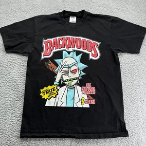 Backwoods T-Shirt Herren schwarz kurzarm Baumwolle Größe L gebraucht Siebdruck - Bild 1 von 9