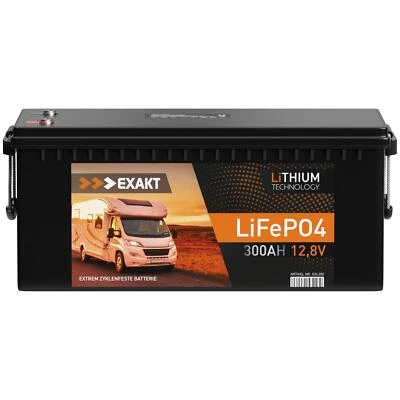 LiFePO4 300Ah 12V EXAKT Lithium Batterie Solarbatterie Wohnmobil Boot Akku 280Ah