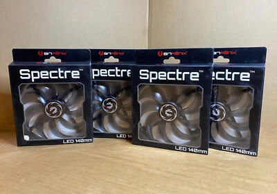 LOT 4x BitFenix Spectre 140mm RED LED Case Fan 3-pin * BFF-BLF-14025R-RP - Image 1 of 4