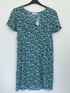 BNWT Primark Green Floral Viscose Dress Size 12 - Picture 1 of 18