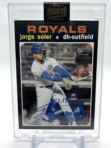 2022 Topps Archives Signature Series JORGE SOLER auto /15 2020 Topps Heritage