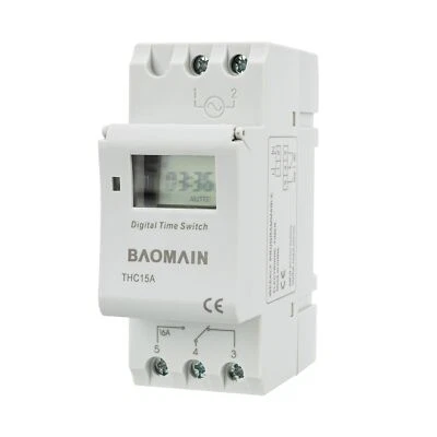 Baomain THC15A AC 110V Digital LCD Power Programmable Timer Time Switch Relay