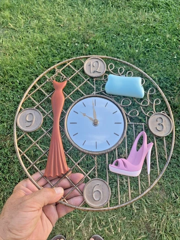 RARE Wall Clock Mirror Dress Purse High Heel Fairest of All Snow White ❤️sj7m4s Cover