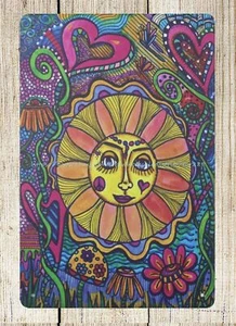 Summer Sun Mandala metal tin sign dining room wall decor - Picture 1 of 4